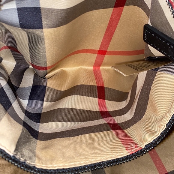 SOLD- Burberry Tote Bag with Leather Trim - Picture 9 of 9